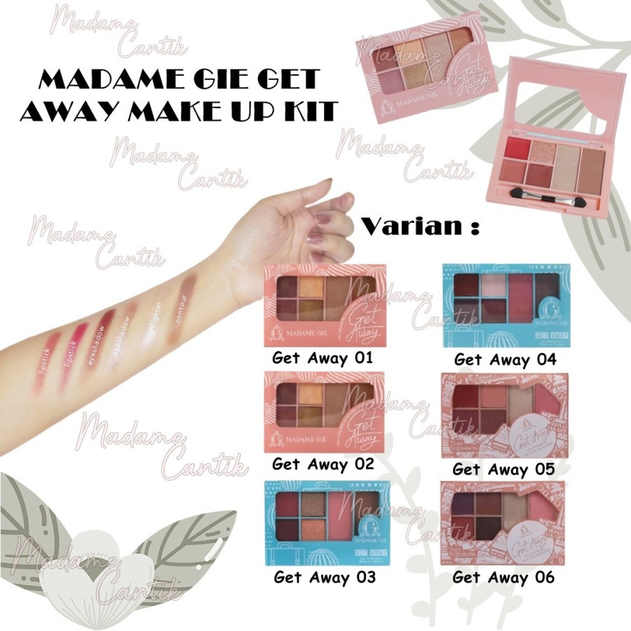 ✿ MADAME ✿ MADAME GIE MAKE UP EYESHADOW - MOONDUST DRAMA QUEEN GET AWAY TO GO PALLETE