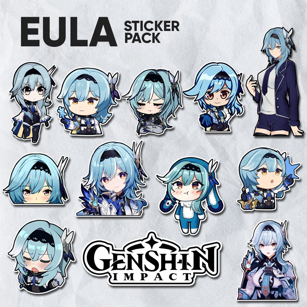 

Sticker Genshin Impact Eula / stiker pack anime waterproof