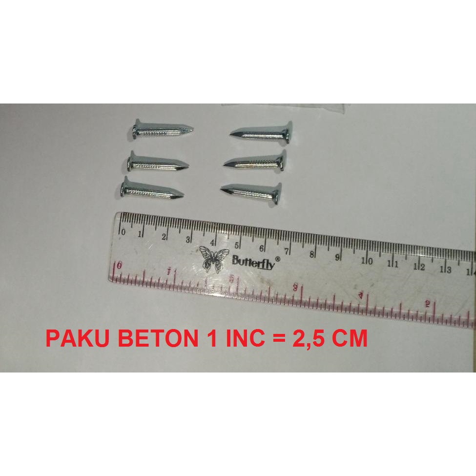 Paku beton 1 in / 2,5 cm isi 10 pcs murah