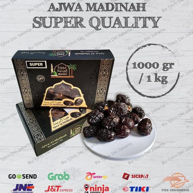 

Kurma Ajwa 1 Kg Korma Nabi Asli Dari Perkebunan Madinah Kwalitas Super Mudikulo.Com1