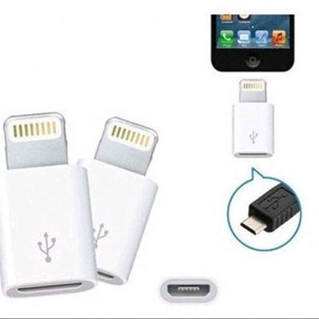 Konektor phone micro USB to @phone Adapter sambungan lightni