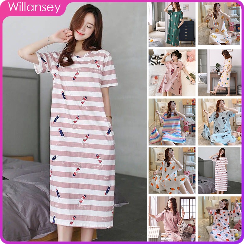 Daster Wanita Baju Rumah Santai Baju Tidur Dress Santai Dress Import Daster Lucu Motif Korea Baju Ti
