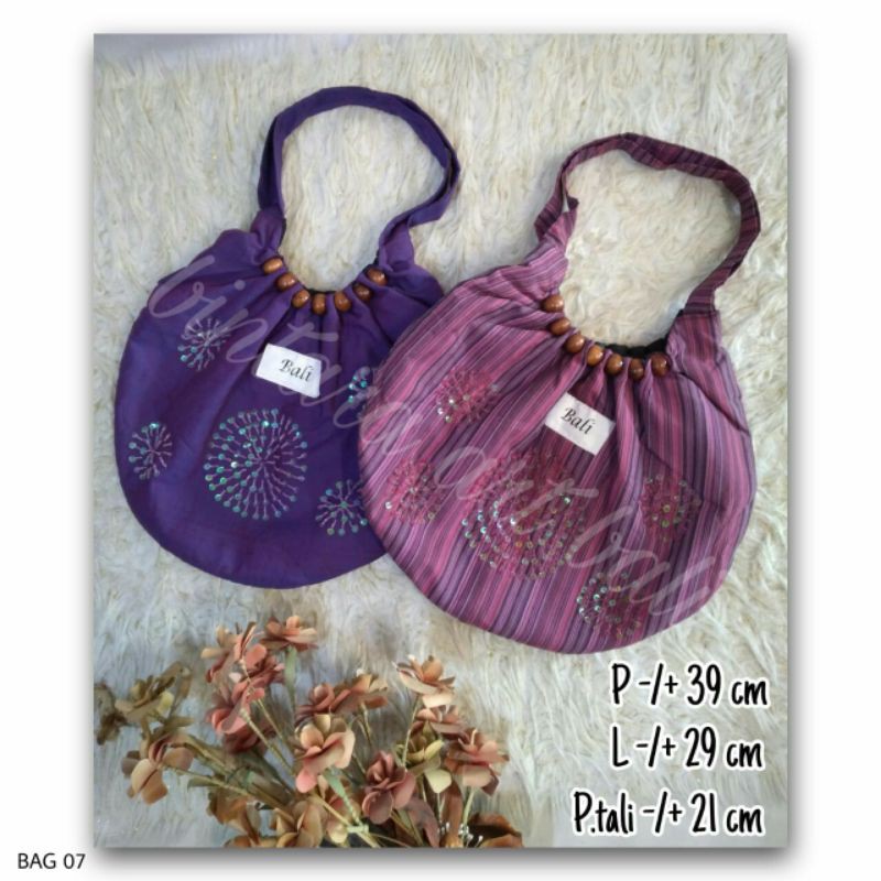 tote bag bali tas selempang tas kain halus motif oleholeh bali