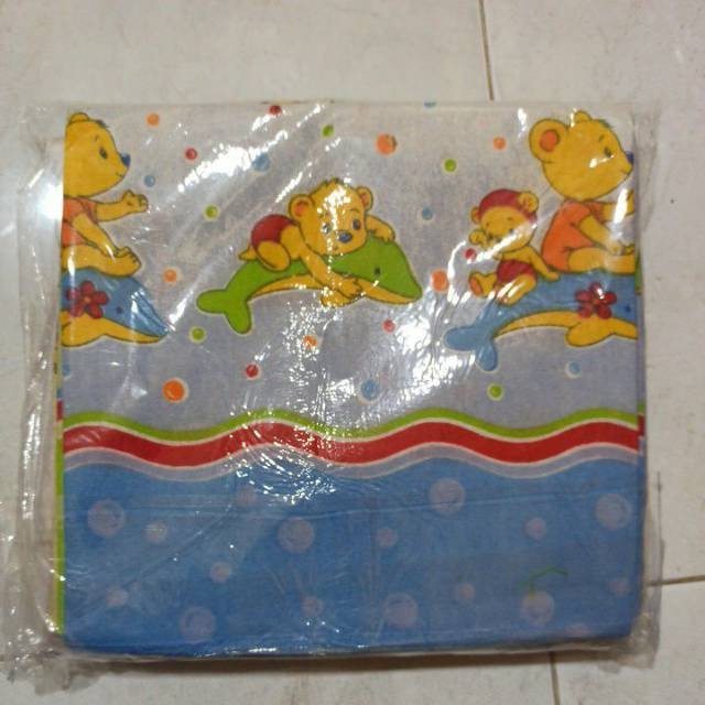 6 PIECES Bedong Bayi Kotak 90x75cm, Bedong Motif Gambar, Harga Grosir Termurah Katun Flanel