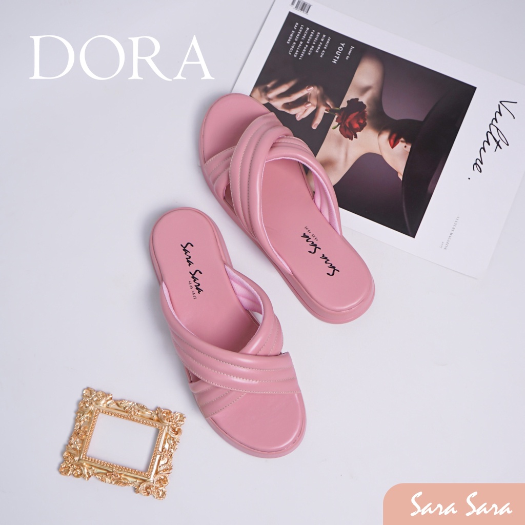 Sara Sara DORA Sandal Slop Wanita sandal empuk wanita sandal santai terbaru