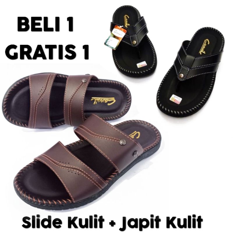 SANDAL KULIT PRIA BELI 1 GRATIS 1-3