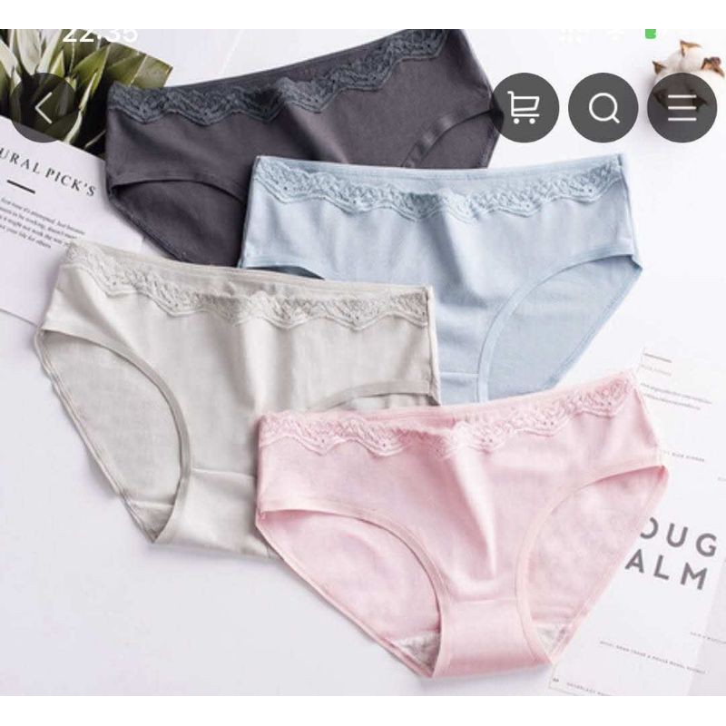 Celana Dalam Wanita Katun Pinggang renda