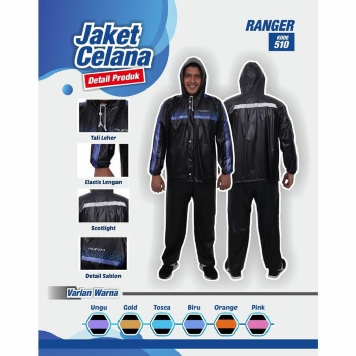 Jas Hujan Jaket Celana Stelan Raincoat PLEVIA RANGER 510/Stelan Plevia Ranger 510