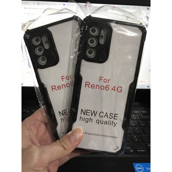 Spigen Fusion TPU Premium Casing Soft Case Bening Bahan Akrilik Oppo Reno 6 4G