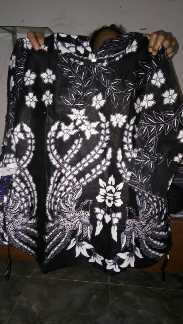 Batik Couple Keluarga Sania Ruffle Ori Ndoro Jowi Dnt Cendrawasih Abu