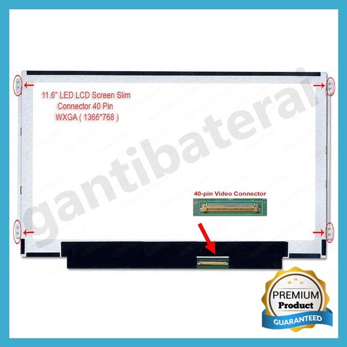 LCD LED HP Pavilion DM1 series 11.6 inch slim 40 pin