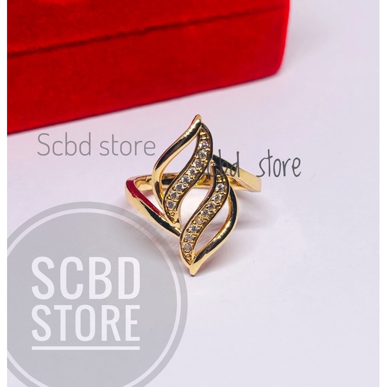 Cincin Wanita Motif Daun Cantik