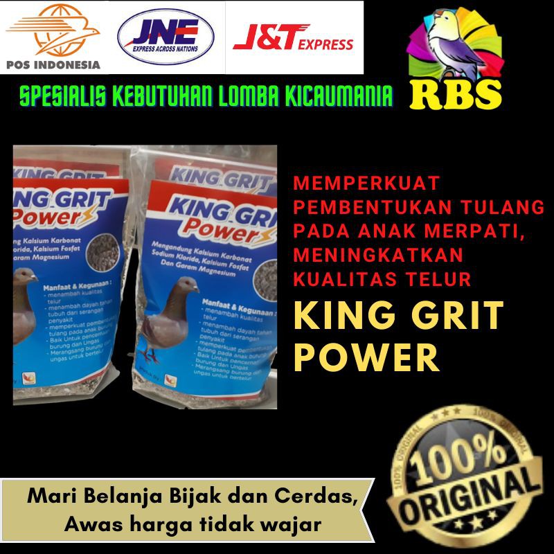 King Grit Power cangkang kerang laut asinan Merpati Balap Meningkatkan kualitas Telur dan tulang