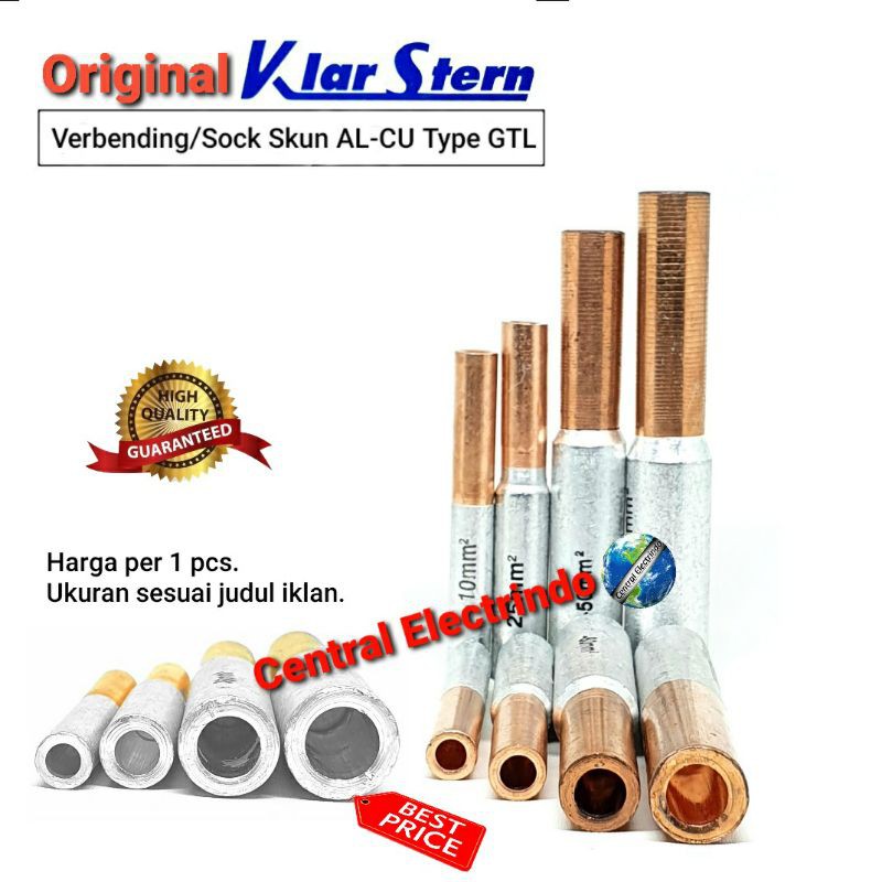 Verbending Bimetal AL-CU GTL 16-10mm Sock Skun/Kabel Konektor KlarStern.