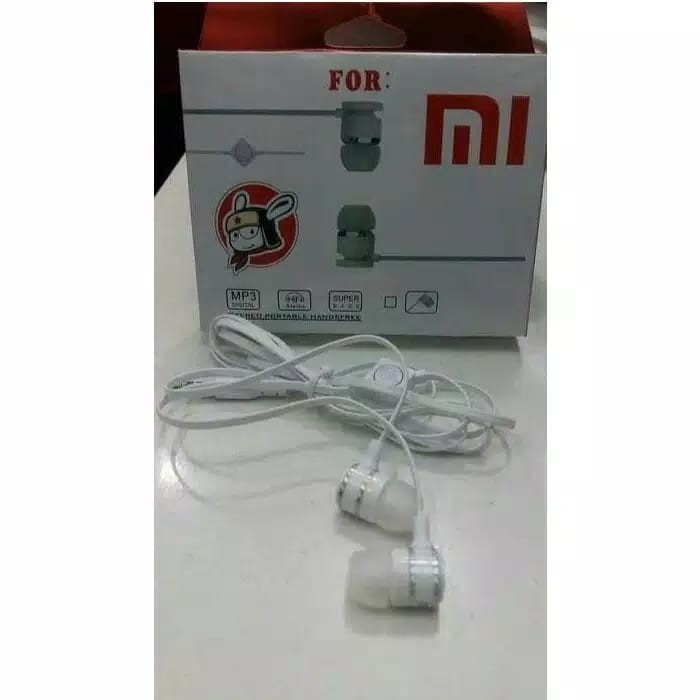 Headset Handsfree Earphone XIAOMI MI Stereo Plus Mic HF31 Grosir