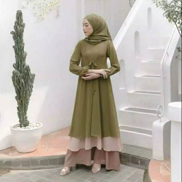 Heima dress baju gamis pakaian wanita fashion muslim