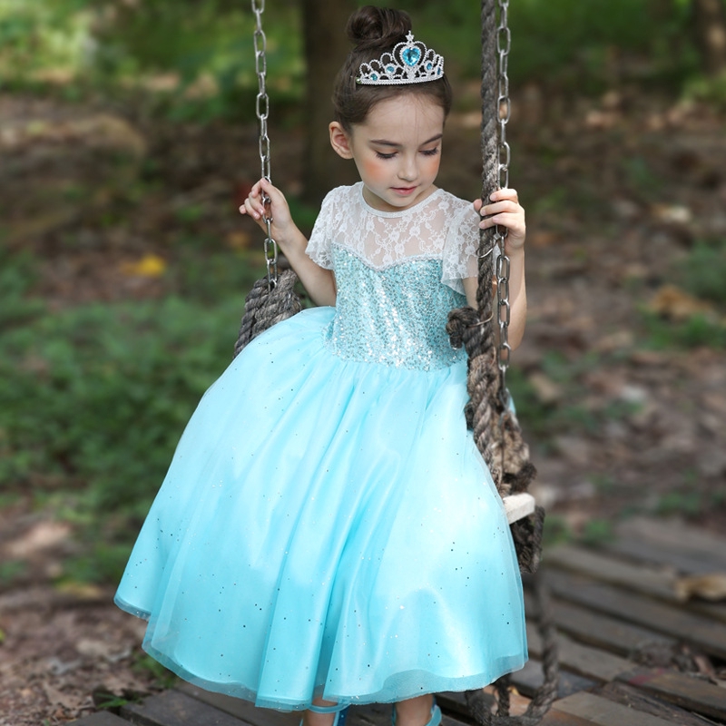 [BAYAR DITEMPAT]Style Skirt Ice And Snow Strange Luck Girl Dress Full Dress Skirt Luxury Edition