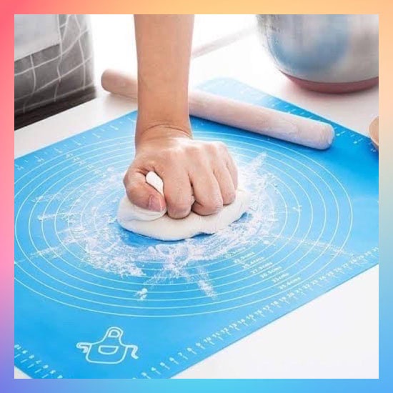 Alas Adonan Kue Silikon 30x40Cm Anti Lengket Baking Mat Tatakan Giling Roti Donut Pizza Silicone