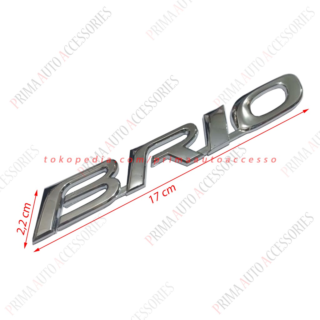 Emblem Bagasi Mobil Honda Tulisan BRIO Lama Chrome