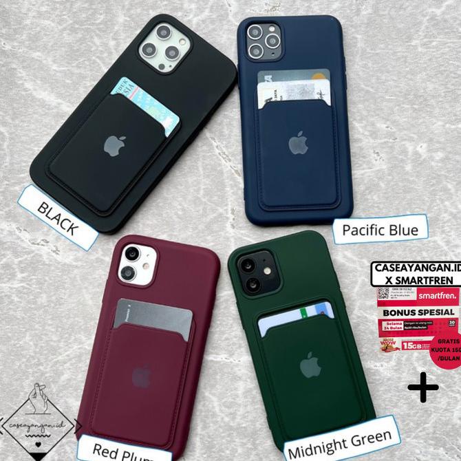 [COD] Pocket Card Matte Case Iphone 13 12 11 PRO MAX MINI Casing Kartu Cool DISKON Kode 300