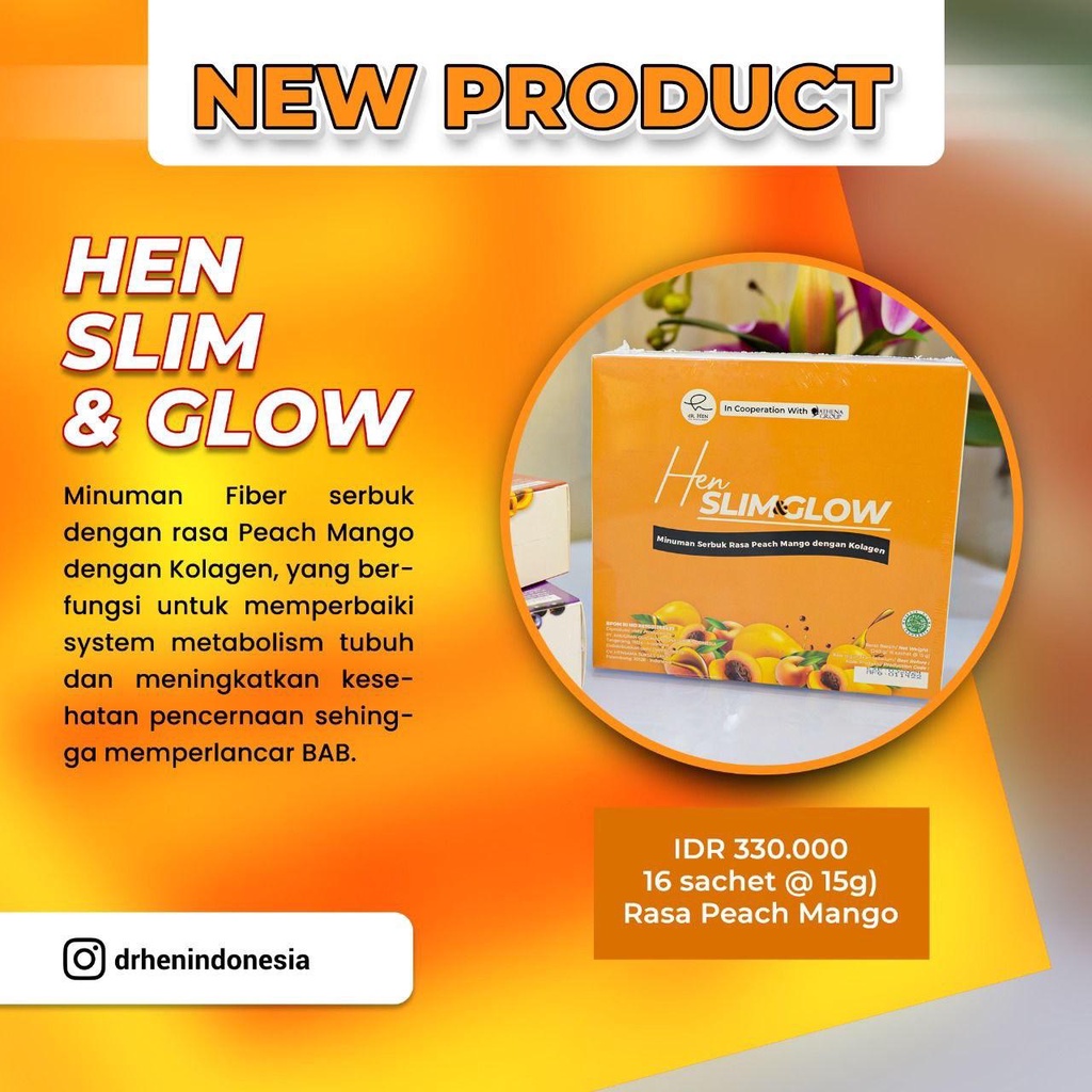 

Hen Slim&Glow By dR Hen || GRATIS 1 BODY LOTION