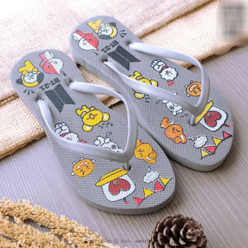 Sandal BTS BT21 Sendal Jepit Wanita Karakter