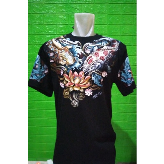 kaos koi jepang glow in the dark full print ori rockchang