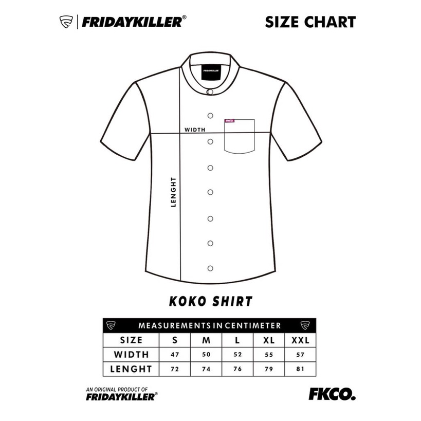 KEMEJA KOKO FRIDAY KILLER JUMBO SIZE | GRAIL ALL WHITE SS