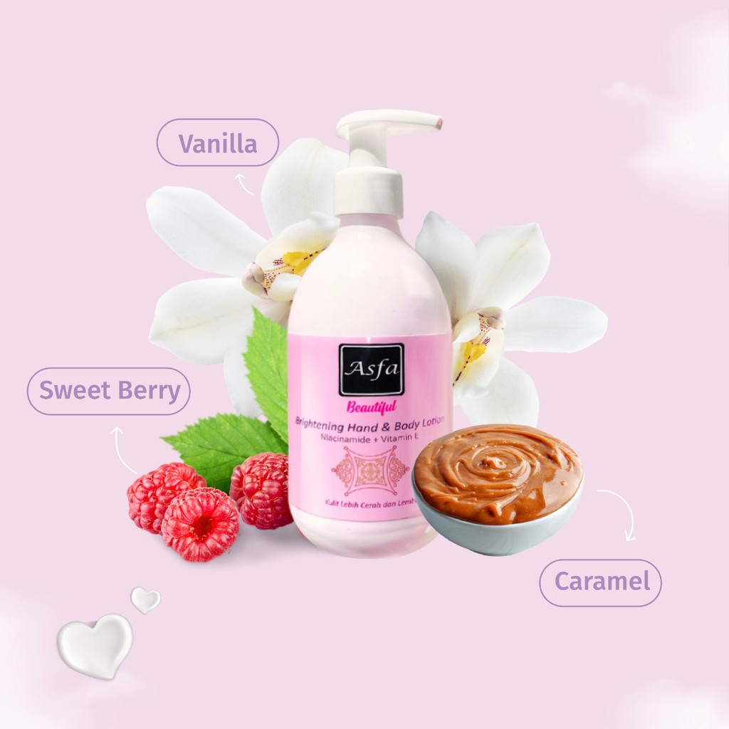 ASFA Brightening Body Lotion with Niacinamide dan Vitamin E-Beautiful Pink