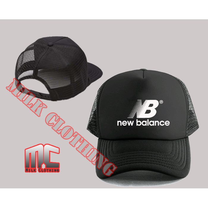 TOPI HITAM TRUCKER NEW BALANCE NB - MILK CLOTHING
