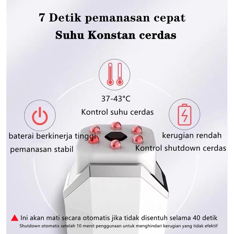 Inface MS6000 Alat Pijat Wajah Elektrik RF Infrared Pencegah Kerutan Detox Anti Aging Skin Care Radio Frekuensi Kecantikan Mesoterapi Elektroporasi Memudar Garis-garis Halus Penghilang Kerut Mengencangkan Menghilangkan Keriput Mencerahkan Meremajakan