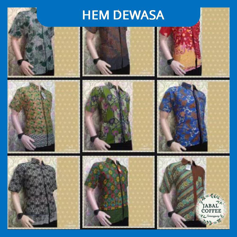 Kemeja Hem Batik Pria Dewasa Katun Prima Murah