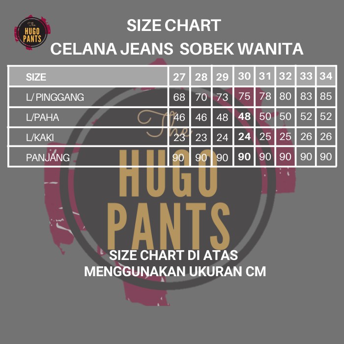 Celana Jeans Panjang Sobek Laser Skinny Wanita Jumbo // Size 27-34