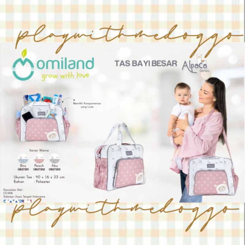 OMILAND Tas Bayi Motif Soft Elegan Murah