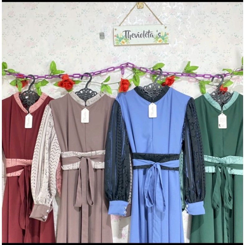 Raya Dress baju brokat murah baju pesta Ceruti babydoll baju gamis murah brukat by the violetas