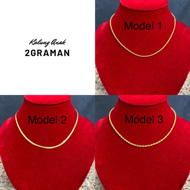 Kalung Anak 2graman Kalung Emas Asli Kadar 700
