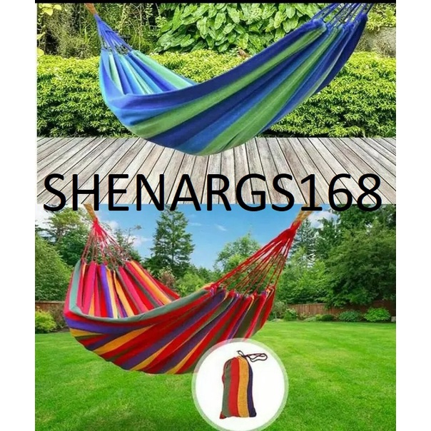 NEW-SHENAR-HAMMOCK AYUNAN GANTUNG - Tempat Tidur Gantung Camping Outdoor Pelangi Colourful