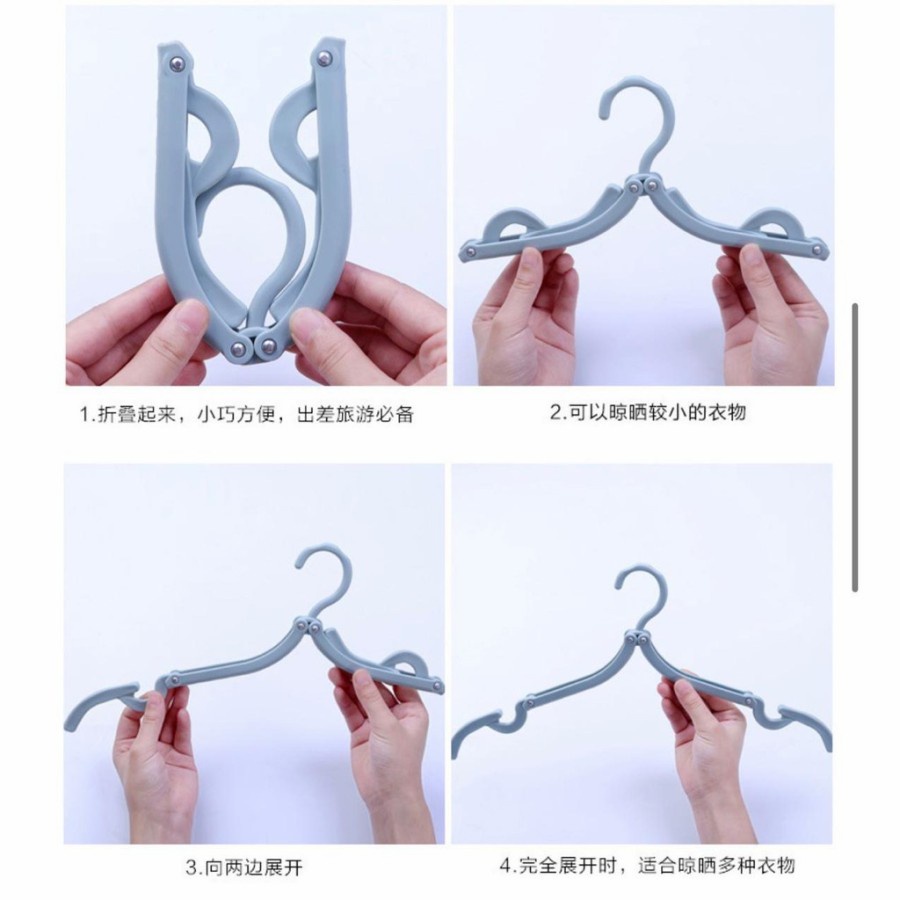 Gantungan Hanger Baju Lipat Portable Foldable Multifungsi