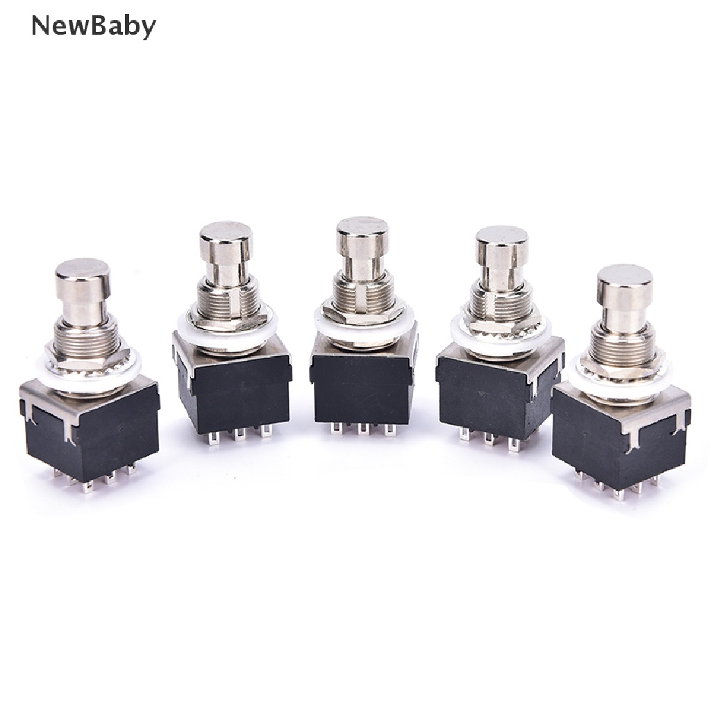 NewBaby 5 pcs 3PDT 9-Pin Guitar Effects Stomp Switch Pedal Box Foot Metal True Bypass ID