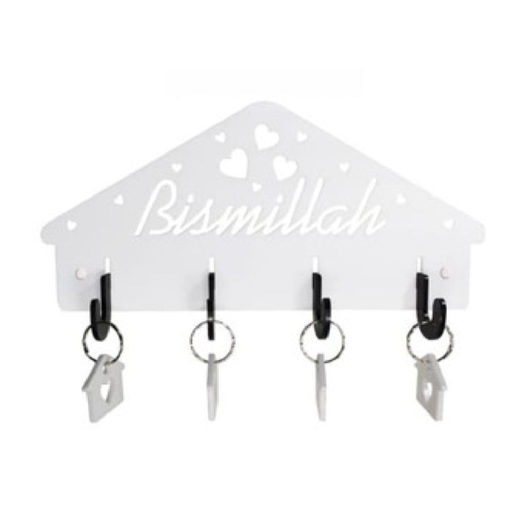 Queen_Fashions Tempat Gantungan Kunci Dinding Dekorasi Dinding Tempel Minimalis 1 Set Gantungan 1126