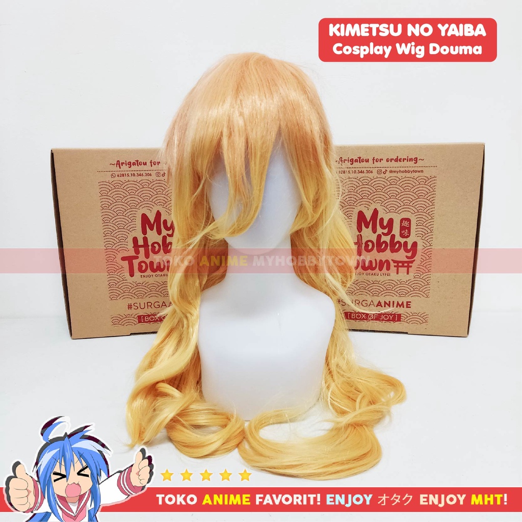 Wig Cosplay Anime Kimetsu no Yaiba Demon Slayer : Douma - Rambut Palsu