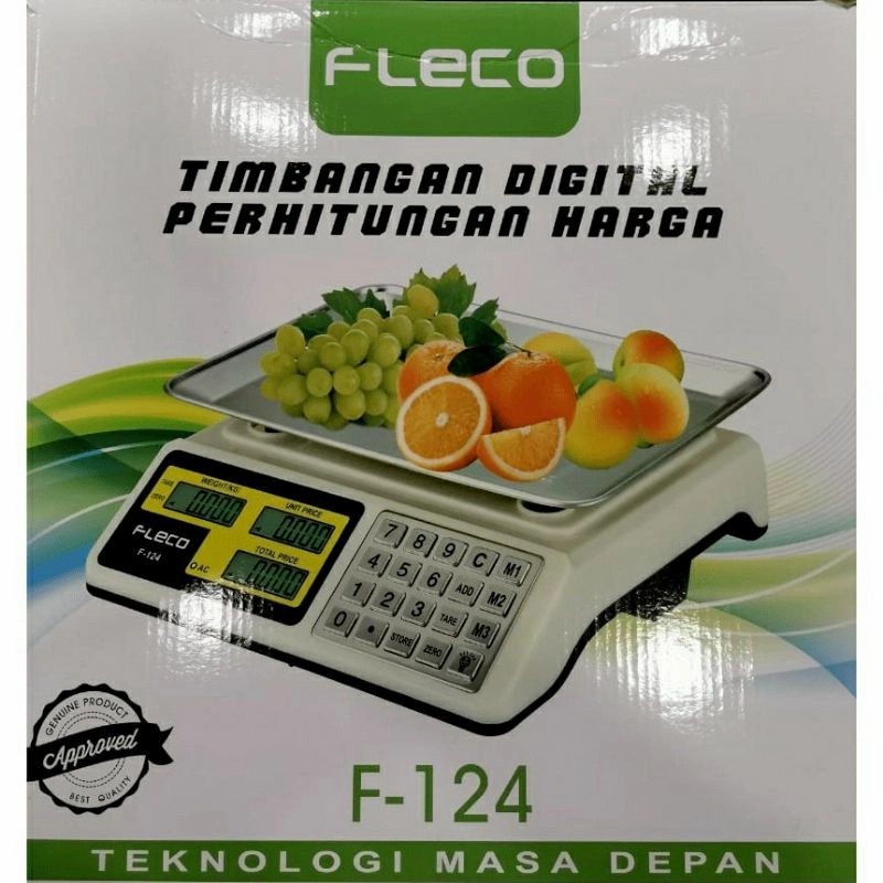 COD Timbangan digital buah 40kg Fleco F 124 timbangan Sayur dan Buah Fleco f-124//Timbangan Digital Perhitungan Harga Fleco F-124