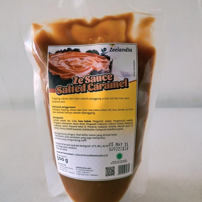

salted caramel topping pouch 500gr