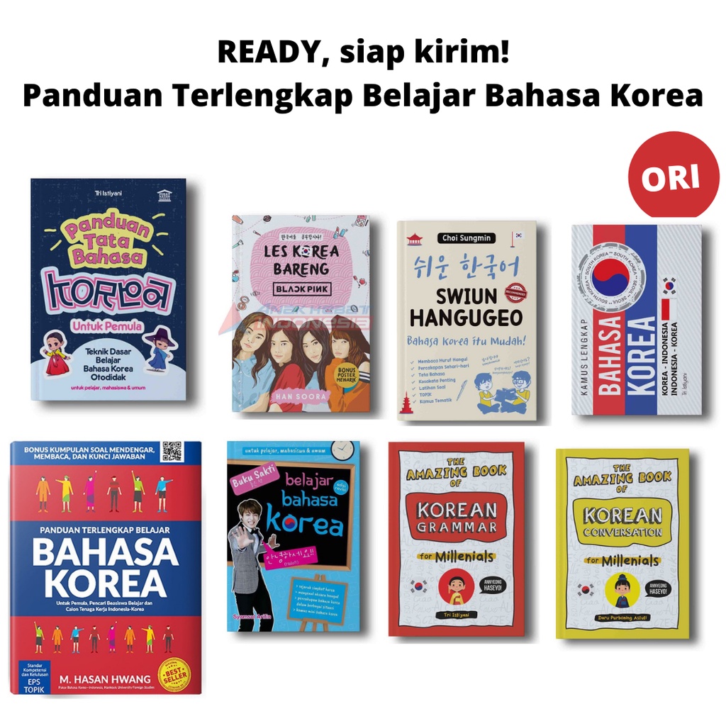 Koleksi Komplit Belajar Bahasa Korea Kamus Tata Bahasa Grammar Swiun Hangugeo Conversation Shopee Indonesia