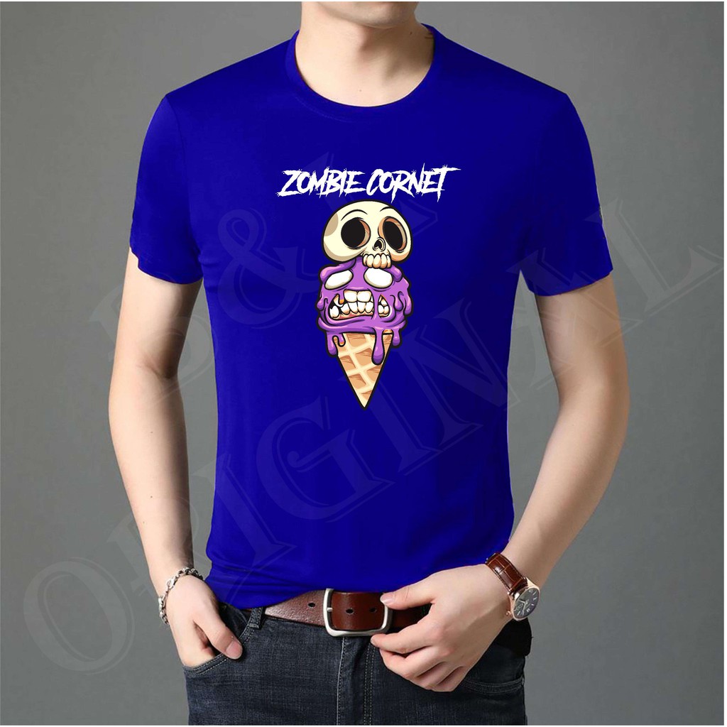 BS//TERLARIS//BAJU KAOS ZOMBIE CORNET TANGAN PENDEK PRIA DAN WANITA//GOOD QUALITY