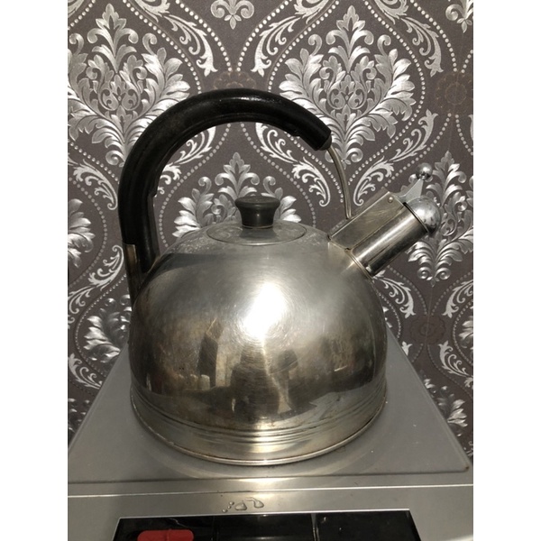 Preloved Zebra Stainlees Steel 24 Cm Ceret Bunyi Teko Air Panas Dapur Kitchen Whistel Kettle Stenlis