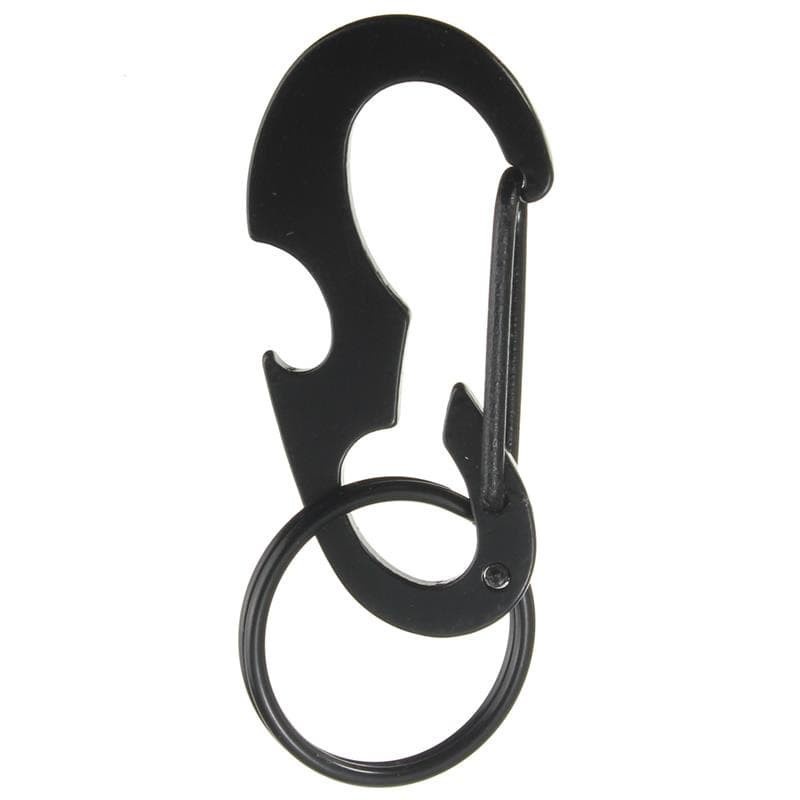 Relefree Black Beetle EDC Carabiner Stainless Steel with Bottle Opener - XT-11 - Black