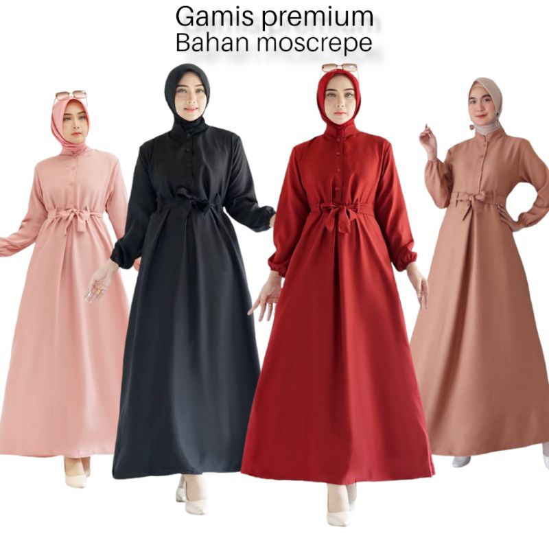 GAMIS WANITA BUSUI POLOSAN MP802/990 SIZE M &amp; L - BAHAN MOSCREPE PREMIUM