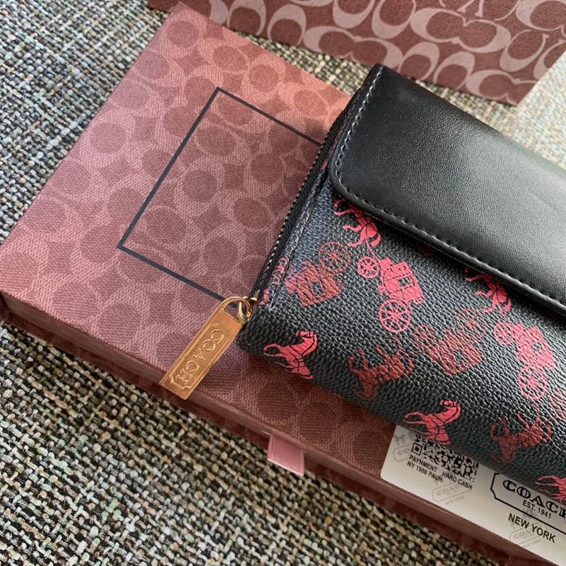 DOMPET PANJANG WANITA COACH HORSE LONG WALLET FREE PAPERBAG FULLSET