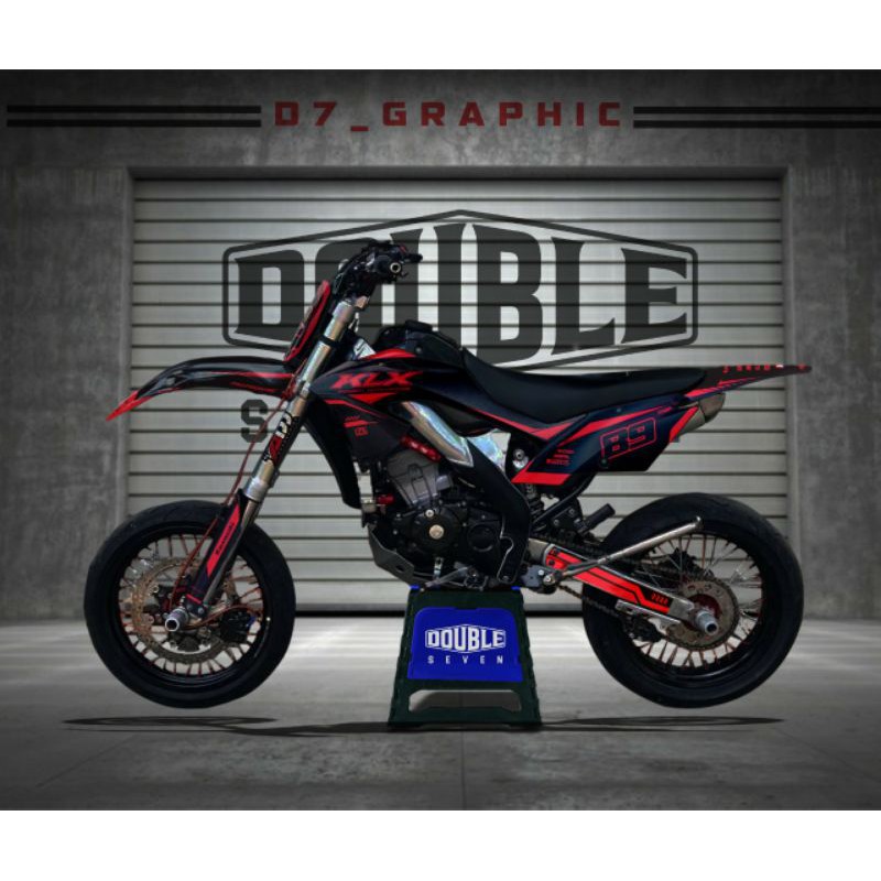 DECAL KLX BF HITAM  VARIASI WARNA